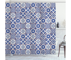 Old Retro Tiles Shower Curtain