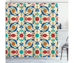 Baroque Floral Shower Curtain