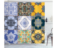 Boho Portugese Tiles Shower Curtain