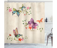 Wings Moth Transformation Shower Curtain