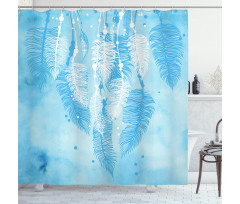 Boho Feather Shower Curtain