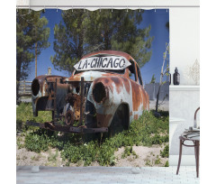 Old Abandoned Car USA Shower Curtain