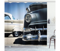 Fifties Auto Wheels Shower Curtain