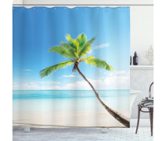 Palm Trees on Caribbean Shower Curtain