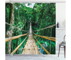River Bamboo Forest Shower Curtain