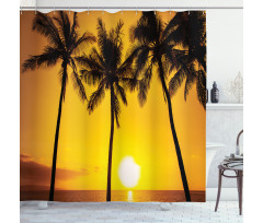 Sunny Beach Exotic Shower Curtain