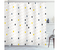 Polka Dots Geometric Shower Curtain