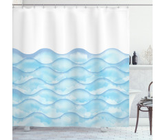 Sea Ocean Waves Art Shower Curtain