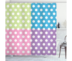 Polka Dots Patchwork Shower Curtain