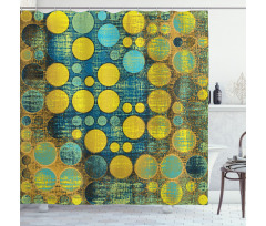 Groovy Polka Dots 60s Shower Curtain