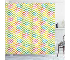 Colorful Geometrical Shower Curtain