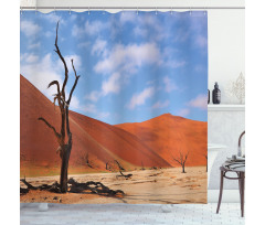 Lonely Tree in Desert Shower Curtain