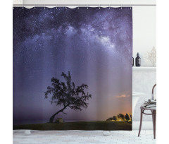 Milky Way Stars Space Shower Curtain