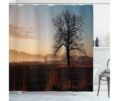 Countryside Autumn Dusk Shower Curtain