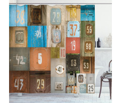 Nostalgic Door Numbers Shower Curtain