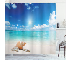 Seashells Tropical Beach Shower Curtain