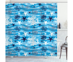 Seashells Marine Sea Shower Curtain