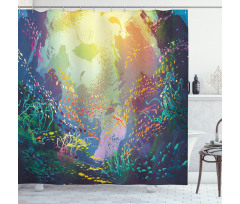 Coral Reef Aquarium Art Shower Curtain