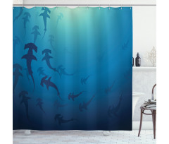 Hammerhead Shark Shower Curtain