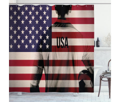 Soccer Player Shower Curtain
