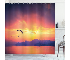 Paragliding at Sunset Shower Curtain