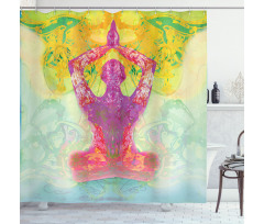 Men in Meditation Shower Curtain
