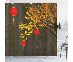 Autumn Tree Vintage Shower Curtain