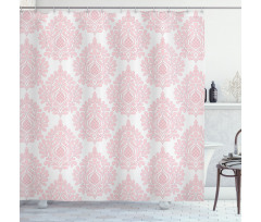 Pink Victorian Pattern Shower Curtain