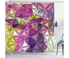Geometrical Diamond Shower Curtain