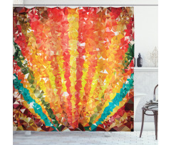 Rainbow with Diamonds Shower Curtain