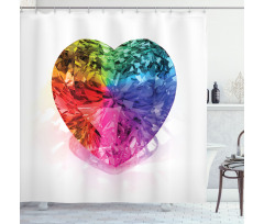 Love Heart Romance Shower Curtain
