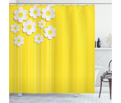Cartoon Spring Flowers Shower Curtain