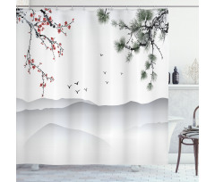 Chinese Style Artwork Shower Curtain