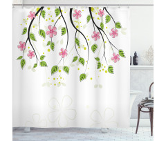 Branch with Flowers Shower Curtain