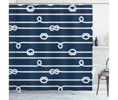 Sailor Knots Marine Shower Curtain