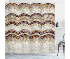 Antique Mosaic Effect Shower Curtain