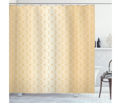 Geometric Gold Patterns Shower Curtain