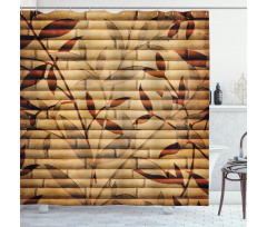 Bamboo Leaves Bohemian Shower Curtain
