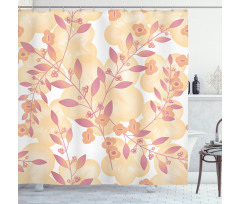 Floral Art Berry Pastel Shower Curtain