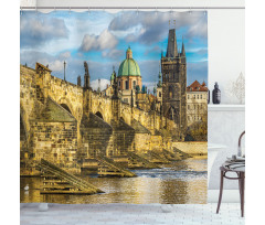 Czech Antique Castle Shower Curtain