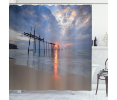 Sunset Ocean Romance Shower Curtain