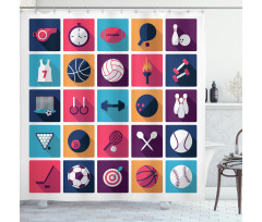 Bowling Collage Shower Curtain