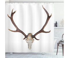 Antlers Skeleton Hunter Shower Curtain
