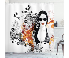 Flowers Summer Happy Shower Curtain