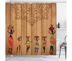 Aboriginal Girls Art Shower Curtain