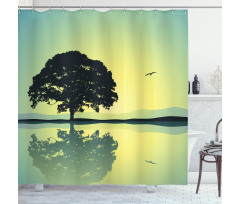 Reflections on Water Sun Shower Curtain