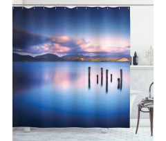 Sky Reflection on Water Shower Curtain