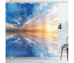 Sky Reflections Sunset Shower Curtain