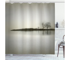 Fall Trees on Island Shower Curtain