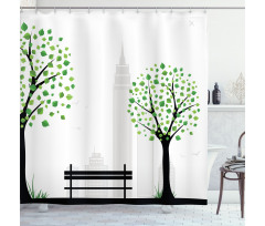 Urban and Rural Harmony Shower Curtain